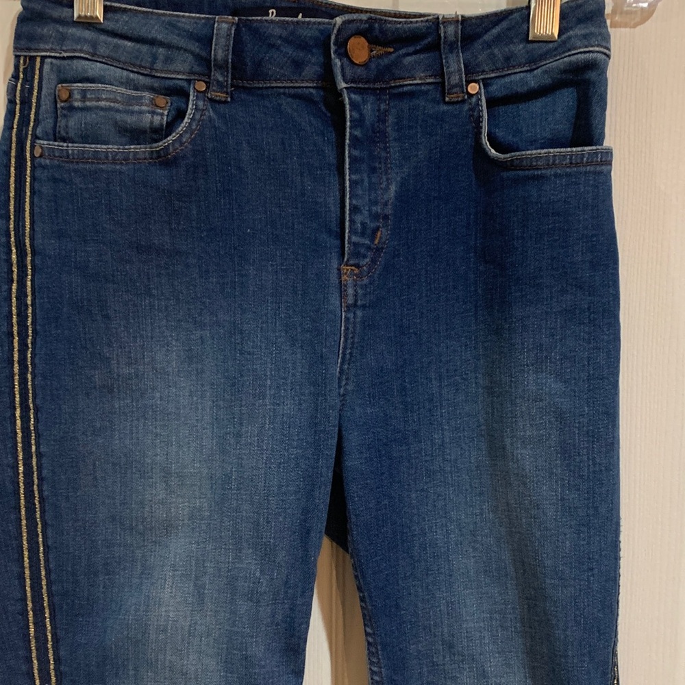 Boden flirt Blue Women's Jeans with gold details